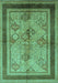 Oriental Turquoise Industrial Rug, urb846turq