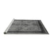 Sideview of Machine Washable Oriental Gray Industrial Rug, wshurb846gry