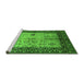 Sideview of Machine Washable Oriental Green Industrial Area Rugs, wshurb847grn