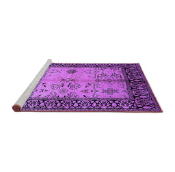 Sideview of Machine Washable Oriental Purple Industrial Area Rugs, wshurb847pur