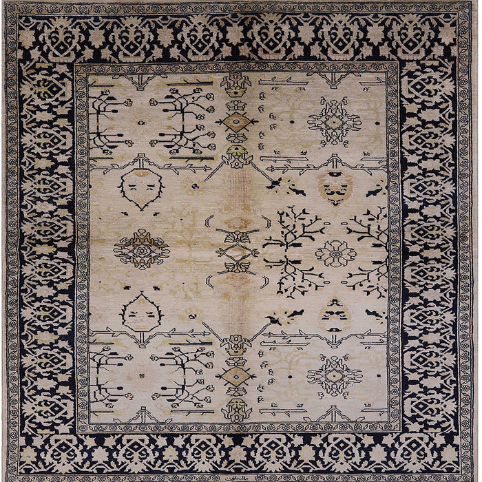 Square Machine Washable Industrial Modern Taupe Brown Rug, wshurb847