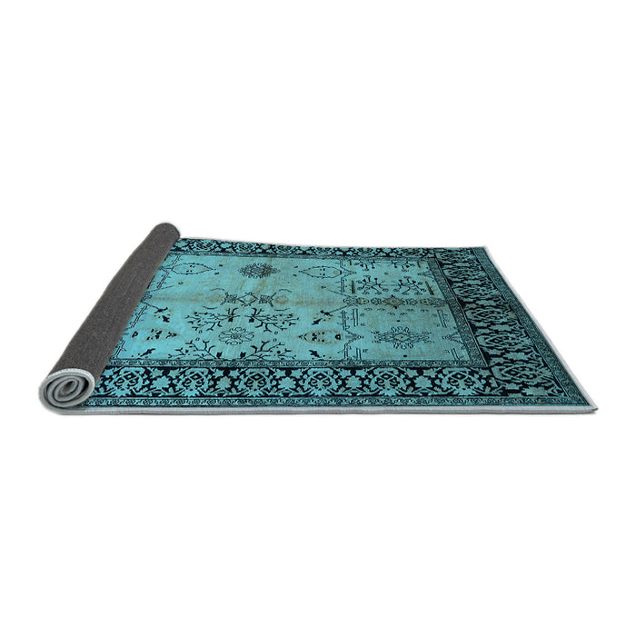 Sideview of Oriental Light Blue Industrial Rug, urb847lblu