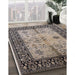 Machine Washable Industrial Modern Taupe Brown Rug in a Family Room, wshurb847