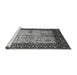 Sideview of Machine Washable Oriental Gray Industrial Rug, wshurb847gry