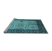 Sideview of Machine Washable Oriental Light Blue Industrial Rug, wshurb847lblu