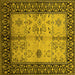 Square Oriental Yellow Industrial Rug, urb847yw