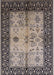 Mid-Century Modern Taupe Brown Oriental Rug, urb847