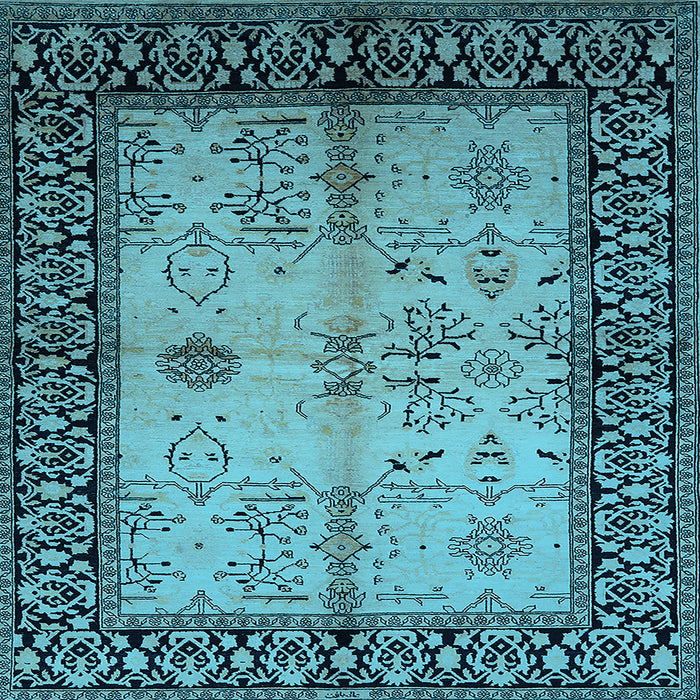 Square Oriental Light Blue Industrial Rug, urb847lblu
