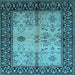 Square Oriental Light Blue Industrial Rug, urb847lblu