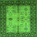 Square Oriental Green Industrial Rug, urb847grn