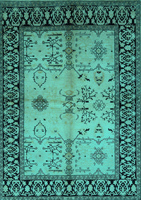 Oriental Turquoise Industrial Rug, urb847turq