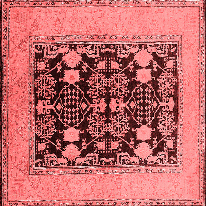Machine Washable Oriental Red Industrial Rug, wshurb848red