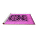 Sideview of Machine Washable Oriental Pink Industrial Rug, wshurb848pnk