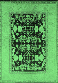 Oriental Emerald Green Industrial Rug, urb848emgrn