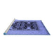 Sideview of Machine Washable Oriental Blue Industrial Rug, wshurb848blu