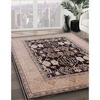 Mid-Century Modern Coffee Brown Oriental Rug, urb848