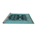 Sideview of Machine Washable Oriental Light Blue Industrial Rug, wshurb848lblu