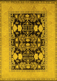 Oriental Yellow Industrial Rug, urb848yw