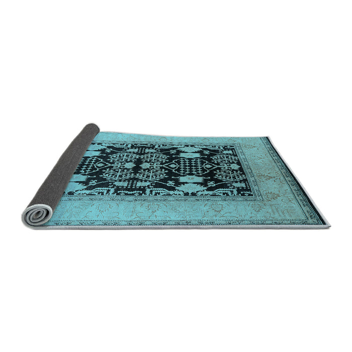 Sideview of Oriental Light Blue Industrial Rug, urb848lblu