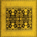 Square Oriental Yellow Industrial Rug, urb848yw