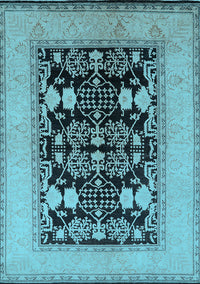 Oriental Light Blue Industrial Rug, urb848lblu