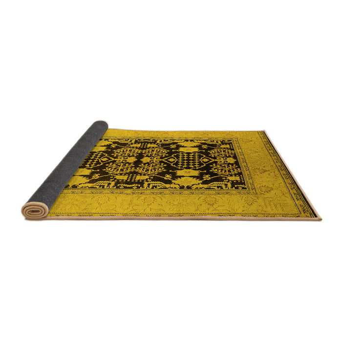 Sideview of Oriental Yellow Industrial Rug, urb848yw