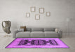 Machine Washable Oriental Purple Industrial Area Rugs in a Living Room, wshurb848pur