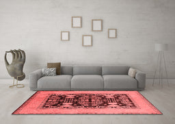Industrial Red Washable Rugs