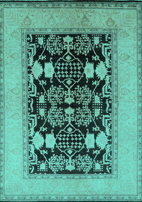 Oriental Turquoise Industrial Rug, urb848turq