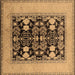 Square Oriental Brown Industrial Rug, urb848brn