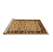 Sideview of Machine Washable Oriental Brown Industrial Rug, wshurb849brn