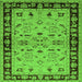 Square Oriental Green Industrial Rug, urb849grn