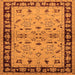 Square Oriental Orange Industrial Rug, urb849org