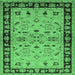 Square Oriental Emerald Green Industrial Rug, urb849emgrn