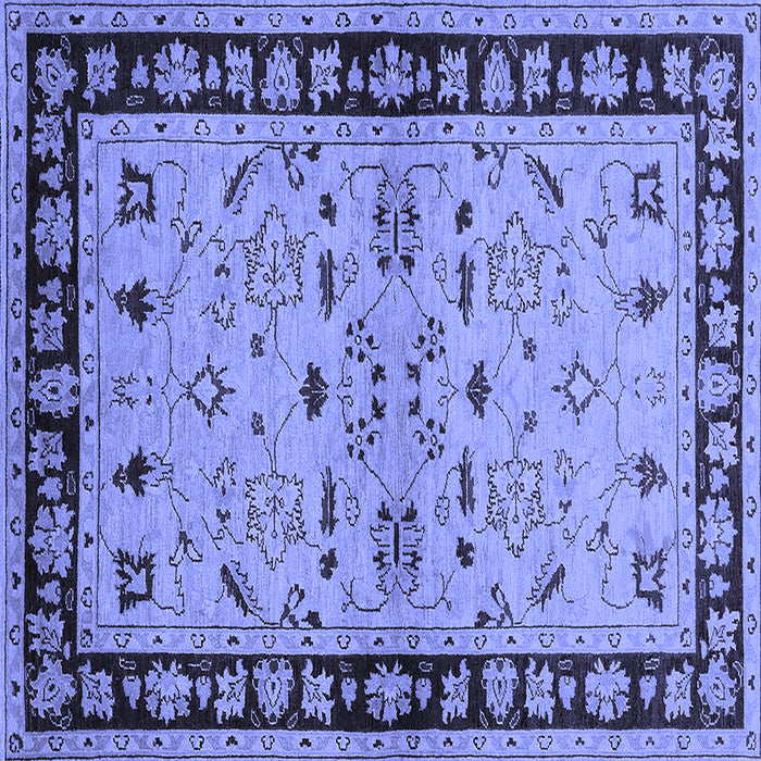Square Oriental Blue Industrial Rug, urb849blu