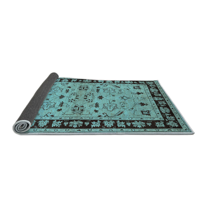 Sideview of Oriental Light Blue Industrial Rug, urb849lblu