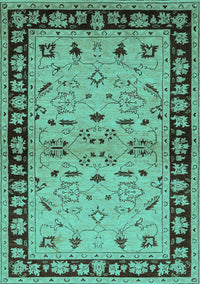 Oriental Turquoise Industrial Rug, urb849turq