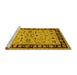 Sideview of Machine Washable Oriental Yellow Industrial Rug, wshurb849yw