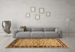 Machine Washable Oriental Brown Industrial Rug in a Living Room,, wshurb849brn