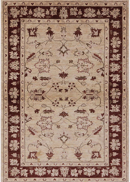 Mid-Century Modern Sienna Brown Oriental Rug, urb849