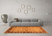 Machine Washable Oriental Orange Industrial Area Rugs in a Living Room, wshurb849org