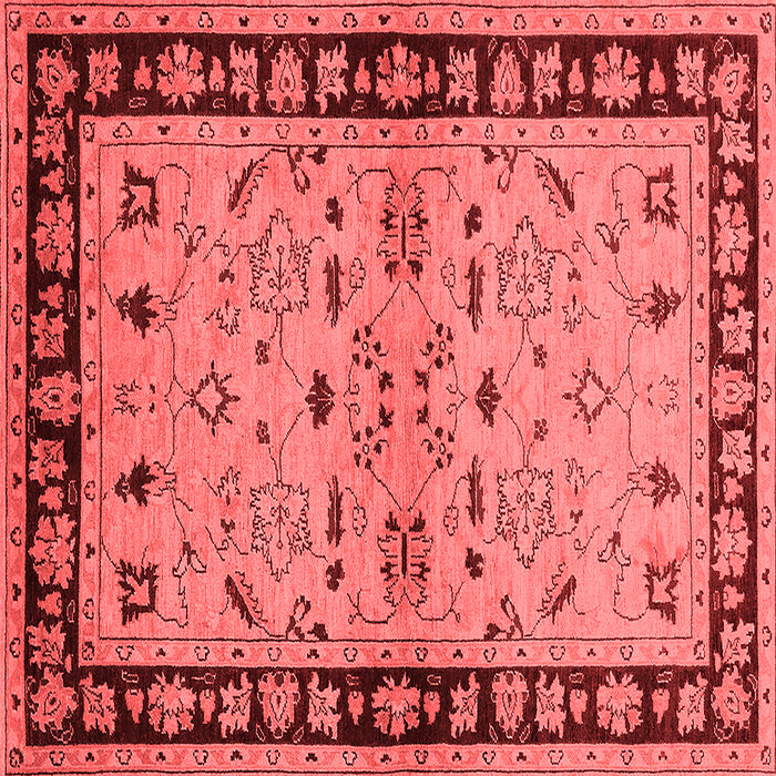 Machine Washable Oriental Red Industrial Rug, wshurb849red