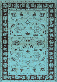 Oriental Light Blue Industrial Rug, urb849lblu