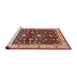 Sideview of Machine Washable Industrial Modern Sandy Brown Rug, wshurb850