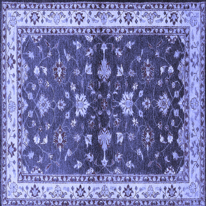 Square Oriental Blue Industrial Rug, urb850blu
