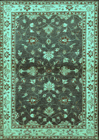 Oriental Turquoise Industrial Rug, urb850turq