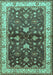 Oriental Turquoise Industrial Rug, urb850turq