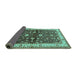 Sideview of Oriental Turquoise Industrial Rug, urb850turq