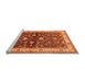 Sideview of Machine Washable Oriental Orange Industrial Area Rugs, wshurb850org