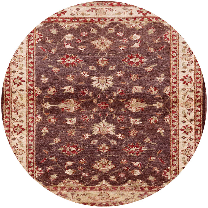 Round Machine Washable Industrial Modern Sandy Brown Rug, wshurb850